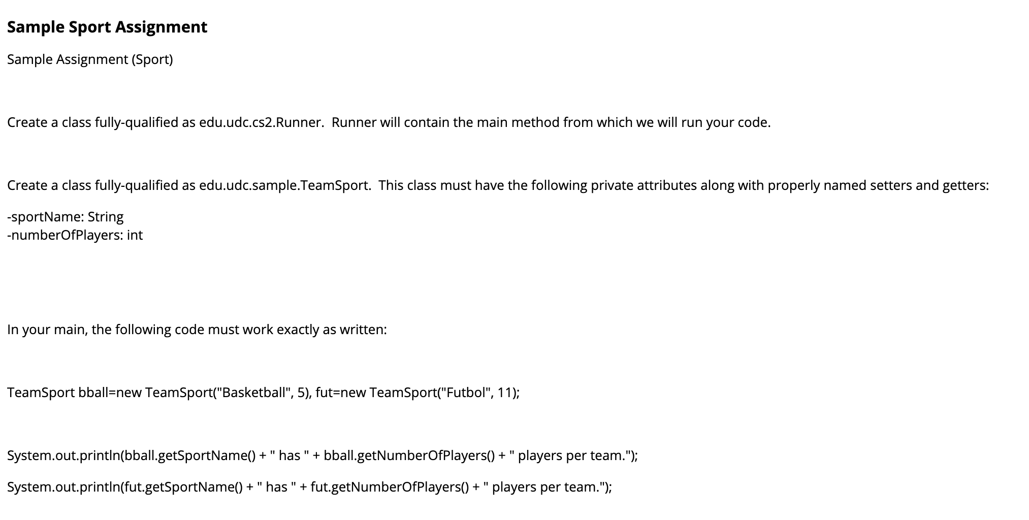 Solved Sample Sport Assignment Sample Assignment (Sport) | Chegg.com