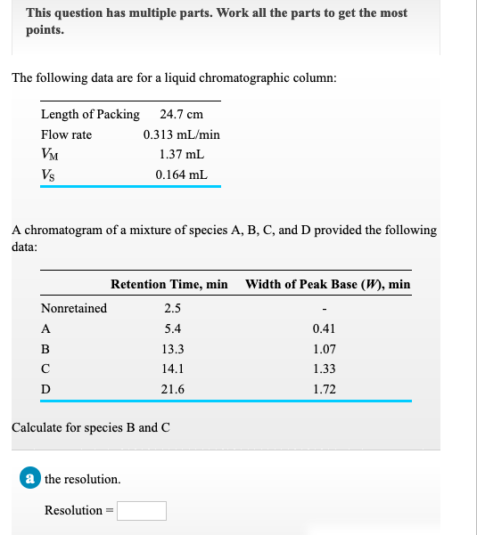 Solved This question has multiple parts. Work all the parts