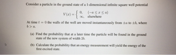 Solved Consider a particle in the ground state of a | Chegg.com