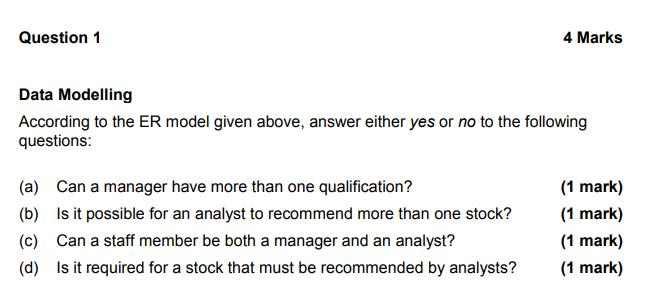 Data Model Requirements Questions Solved PARTA 13 MARKS DATA MODELLING QUESTIONS Students are | Chegg.com