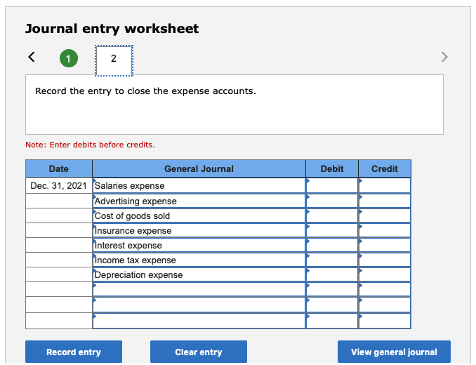 Solved Exercise 2 14 Algo Closing Entries Lo2 8 Prese Chegg Com