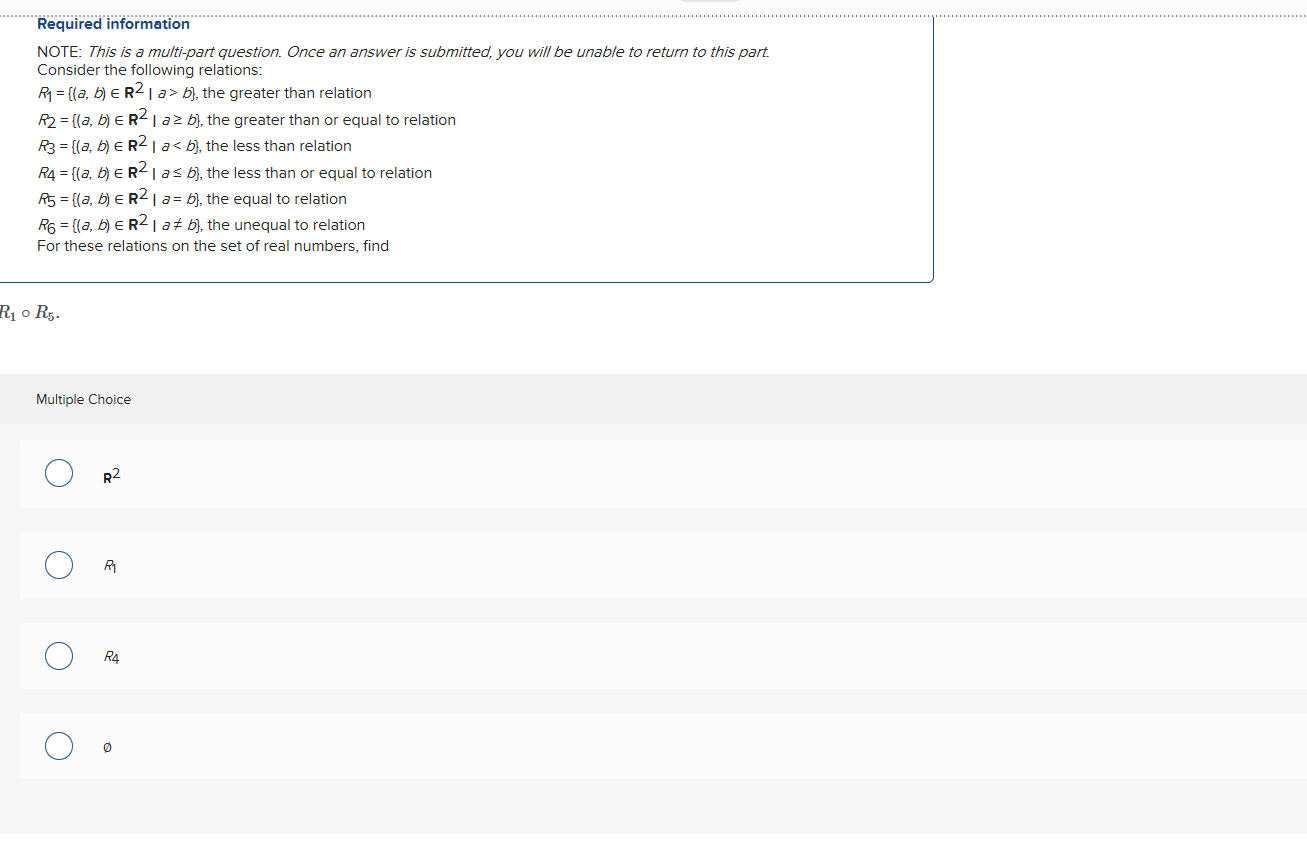 Solved Required information NOTE: This is a multi-part | Chegg.com