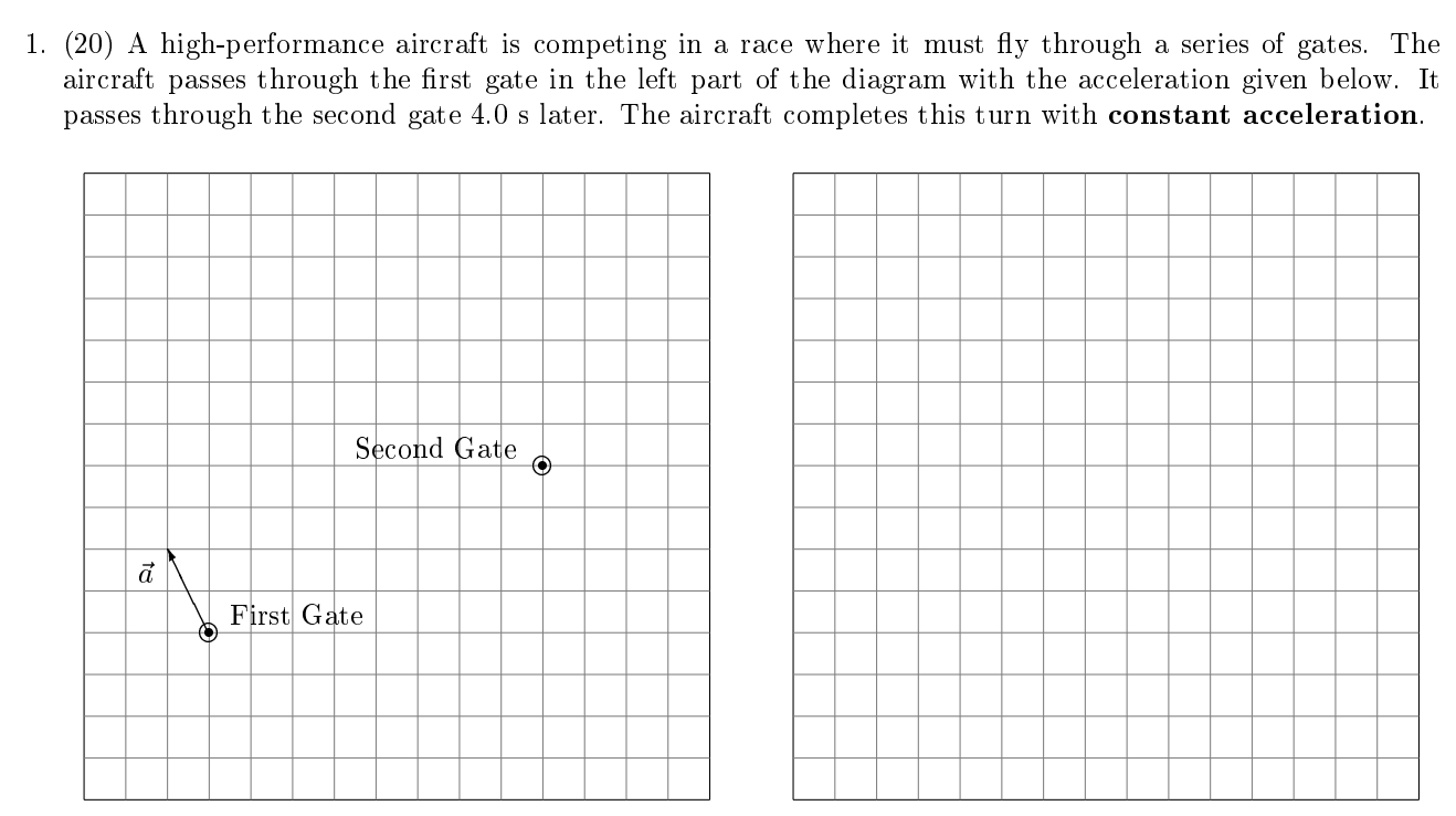 Solved 1. (20) A high-performance aircraft is competing in a | Chegg.com