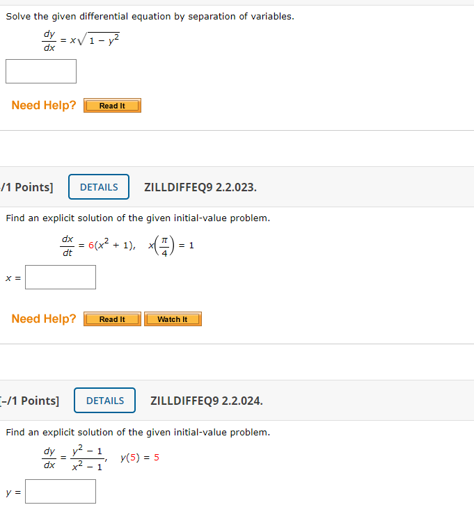 Solved Solve The Given Differential Equation By Separation 6305