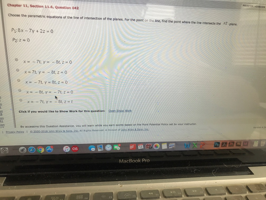 Solved Chapter 11, Section 11.6, Question 042 PRINTER | Chegg.com