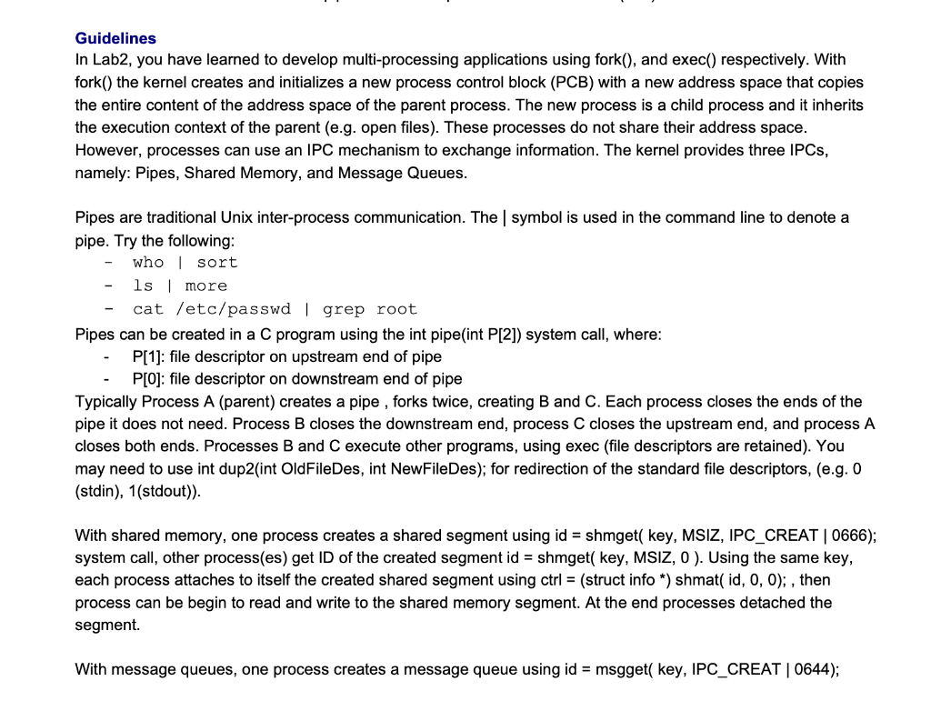 Solved Write a C program that implements the shell command: | Chegg.com