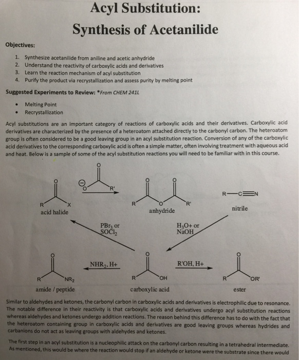 😊 Synthesis of acetanilide from aniline lab report. Lab Report Of