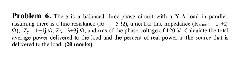 Solved Problem . There is a balanced three-phase circuit | Chegg.com