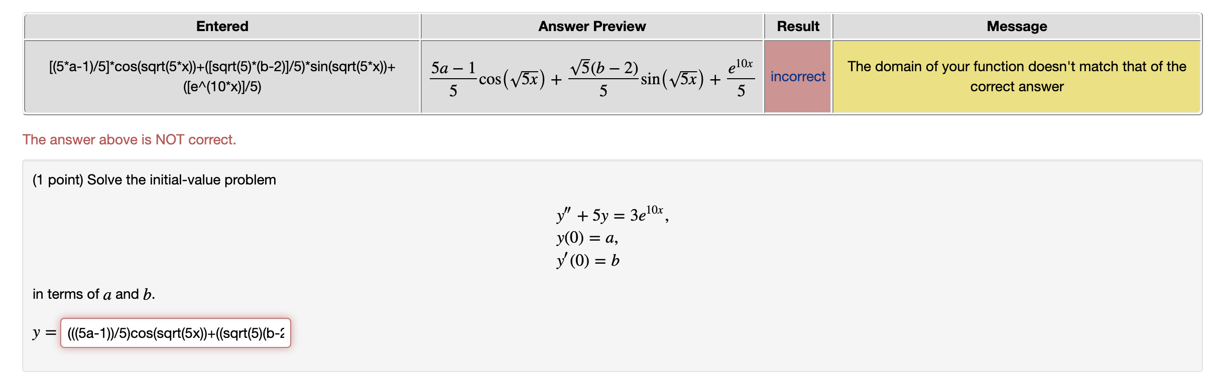 Solved Need some help with this problem. Have gotten a bunch | Chegg.com