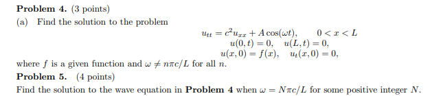 Solved Problem 4. (3 points) (a) Find the solution to the | Chegg.com