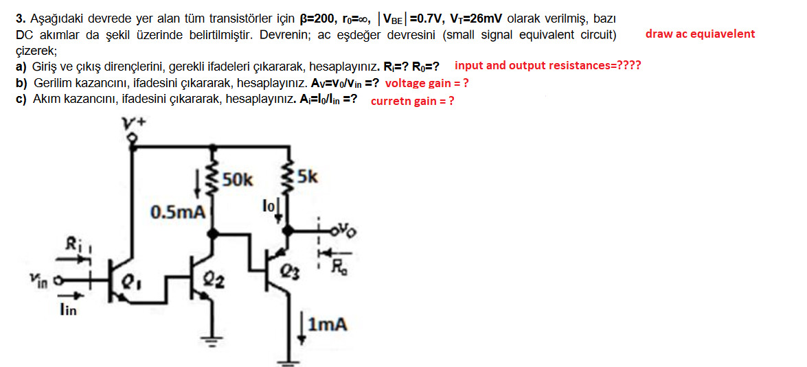 Solved the transistor values are written on the top of the | Chegg.com