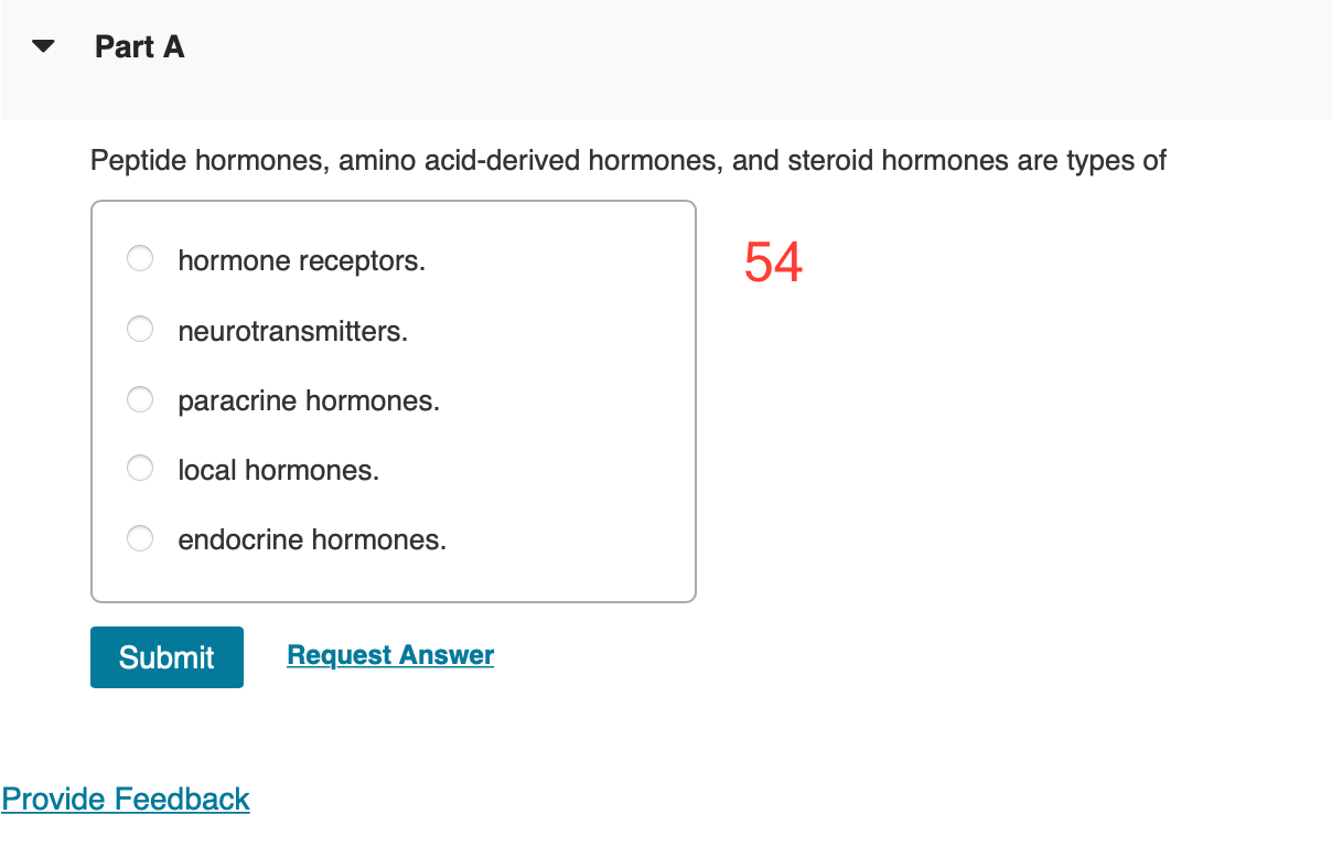 Solved Peptide hormones, amino acidderived hormones, and