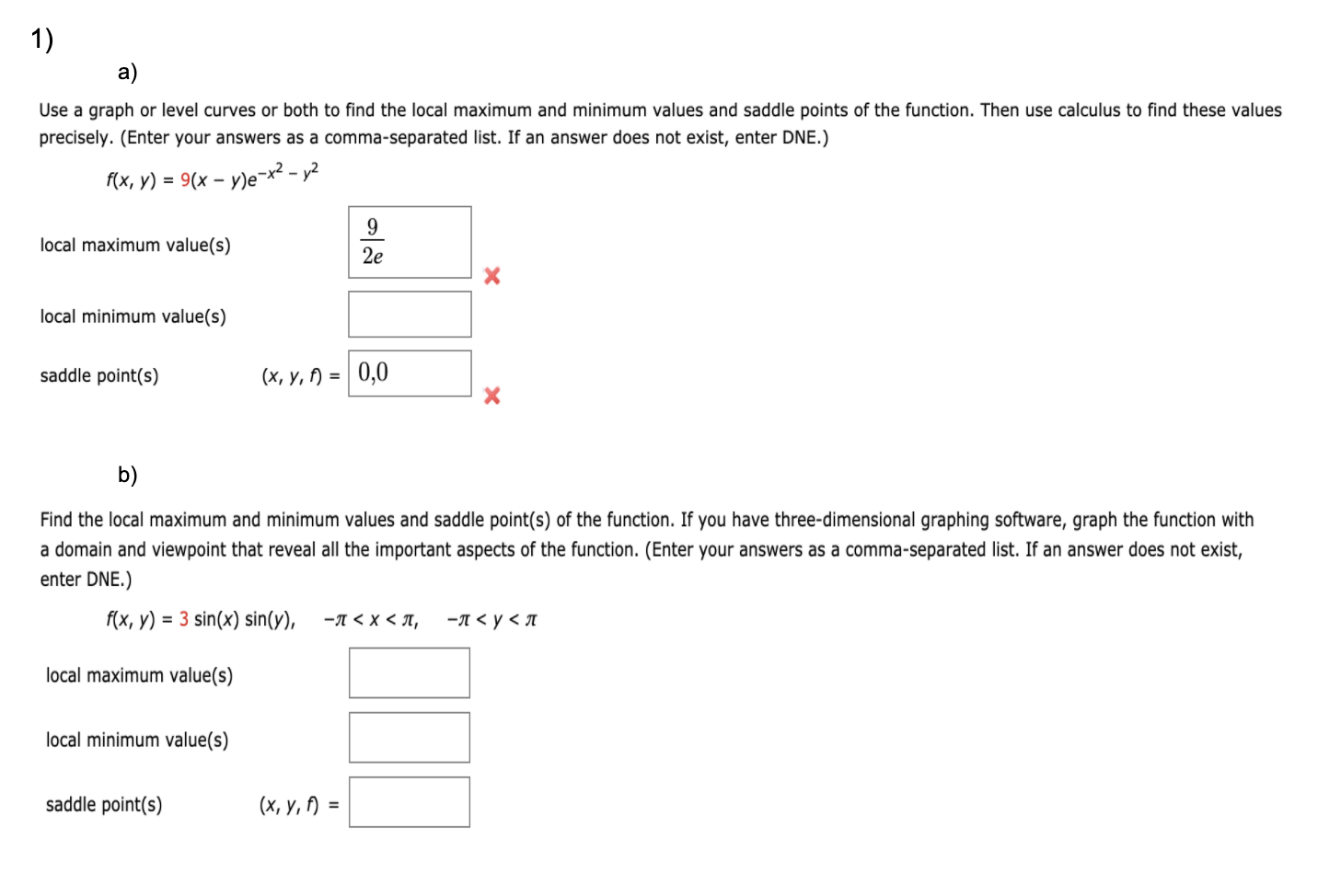 Solved A Use A Graph Or Level Curves Or Both To Find The Chegg Com