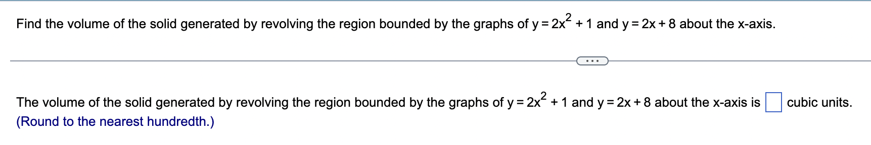 Solved Find the volume of the solid generated by revolving | Chegg.com