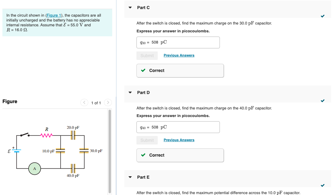 Solved Review | Constants v Part A In the circuit shown in | Chegg.com