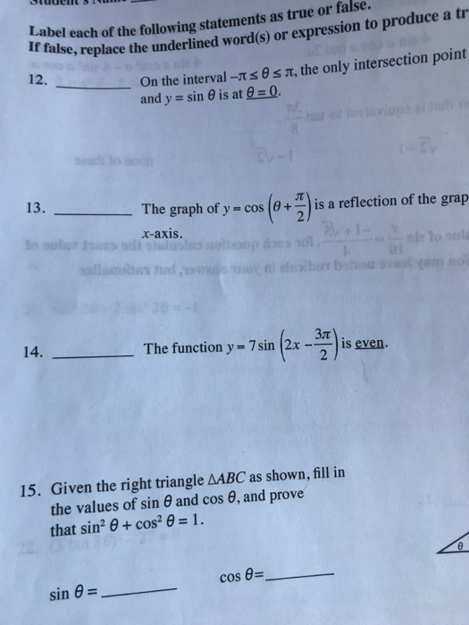 Solved Label each of the following statements as true or | Chegg.com