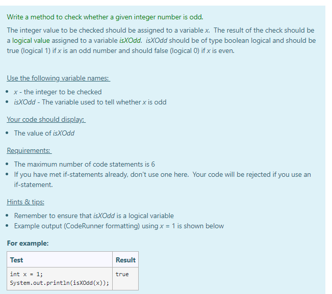 Solved Write a method to check whether a given integer | Chegg.com