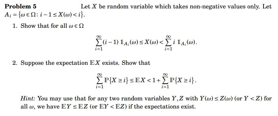 Problem 5 Let X be random variable which takes | Chegg.com