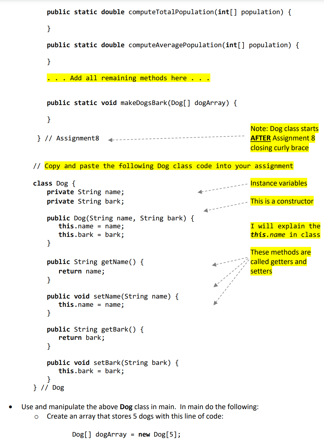 Solved Assignment Description Write a program that creates | Chegg.com