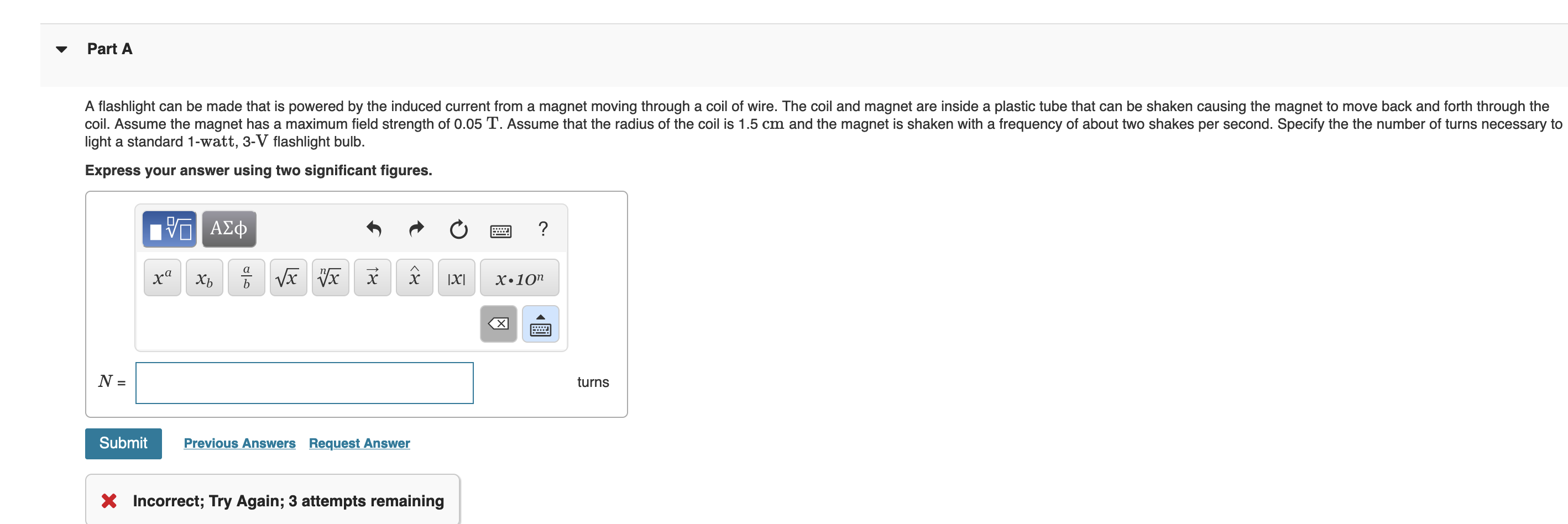 Solved light a standard 1watt, 3V flashlight bulb. Express