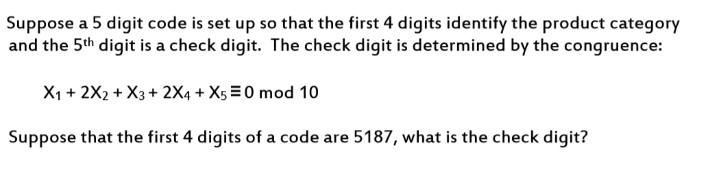 Solved Suppose a 5 digit code is set up so that the first 4 | Chegg.com
