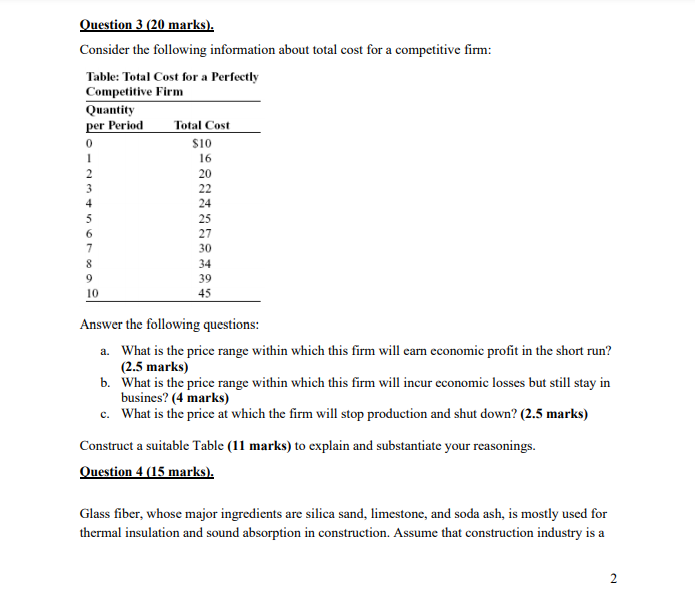 Solved Question 1 (15 marks) Consider an individual