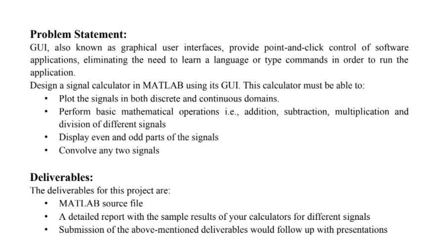 Problem Statement: GUI, also known as graphical user | Chegg.com