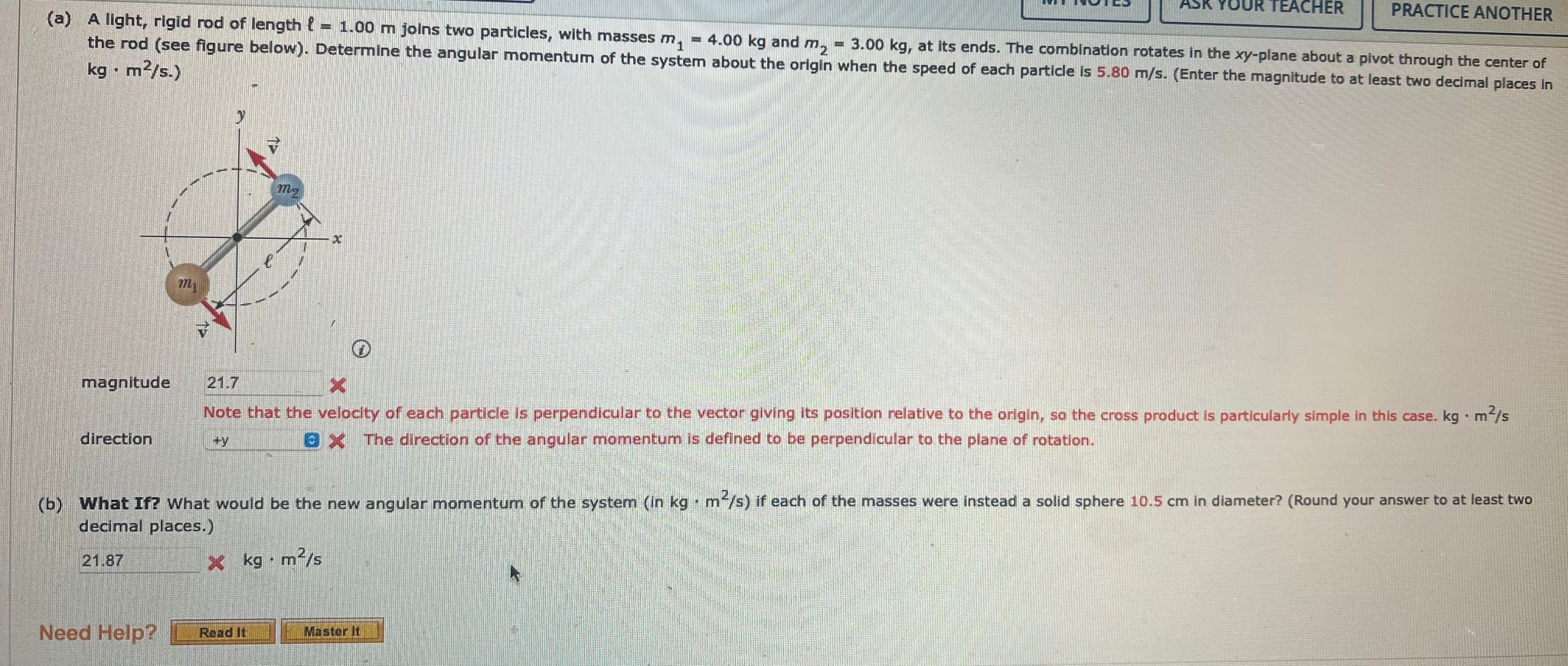Solved kg⋅m2/s.) | Chegg.com