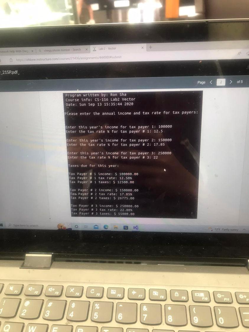 Solved Lab2: Vector The purpose of this lab is for you to | Chegg.com