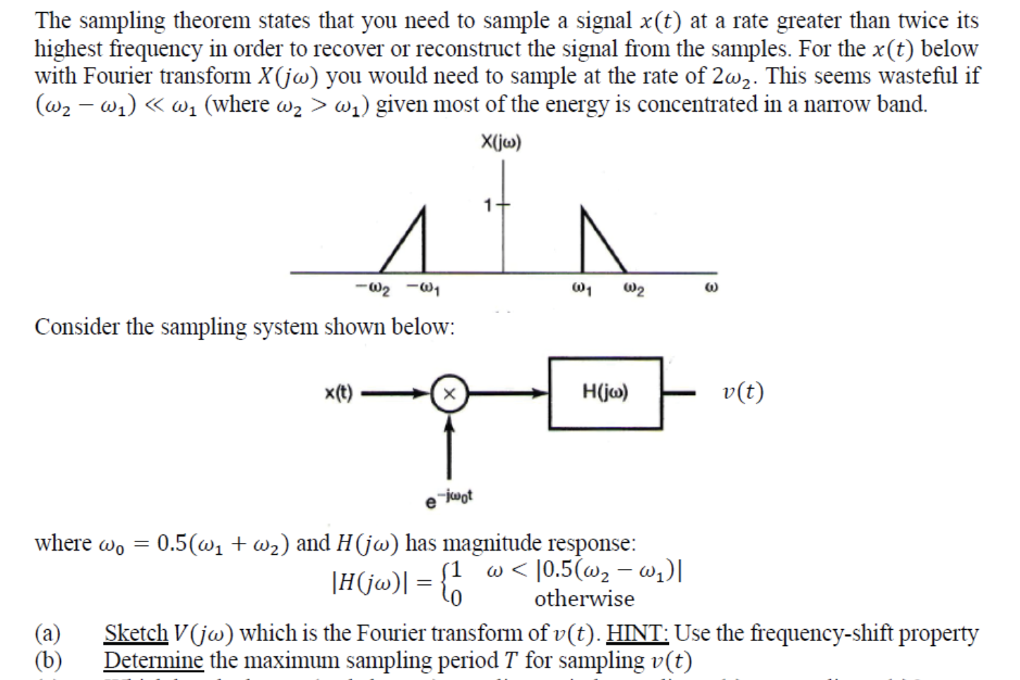 Solved The sampling theorem states that you need to sample a | Chegg.com