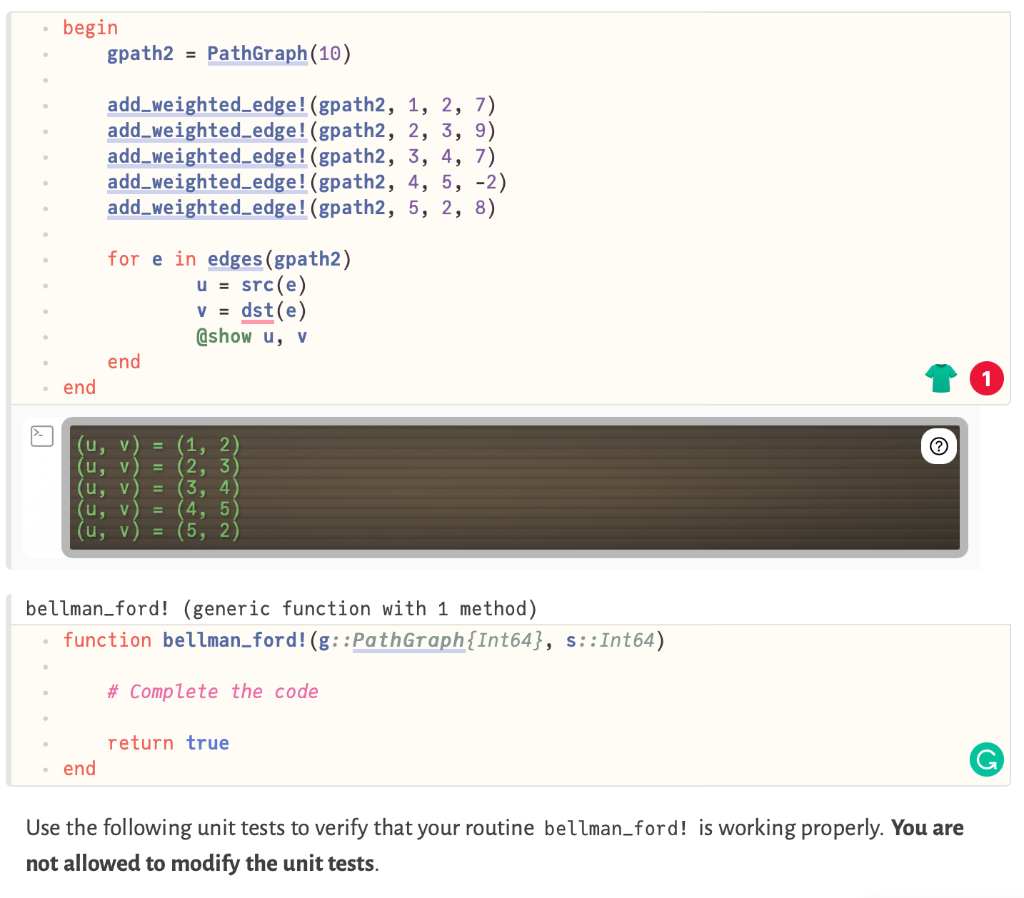 Solved Problem 2: Bellman-Ford algorithm For this problem, | Chegg.com