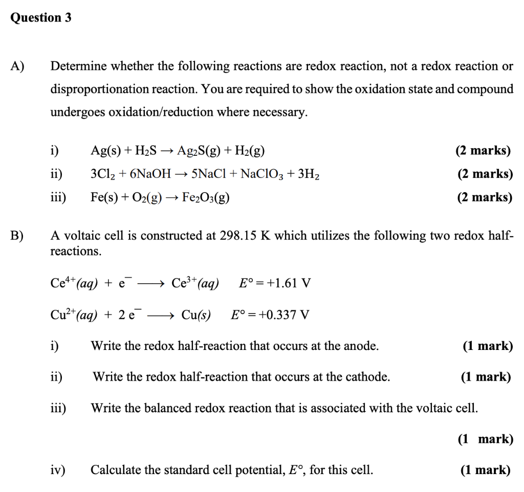 Solved Question 3 A) Determine whether the following | Chegg.com