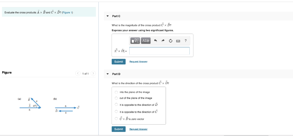 Solved Problem 12.37 Evaluate the cross products A x B and C | Chegg.com