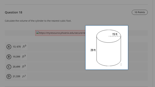 Volume of a cylinder online in cubic feet