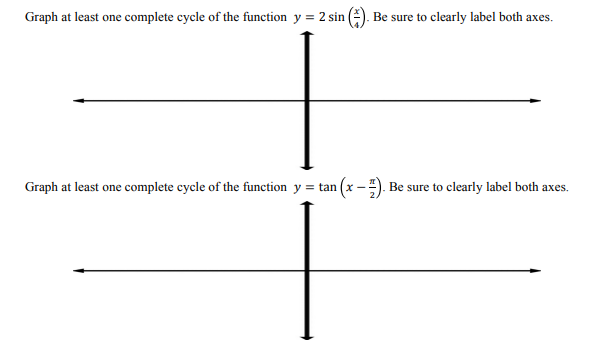 Solved Graph at least one complete cycle of the function y = | Chegg.com