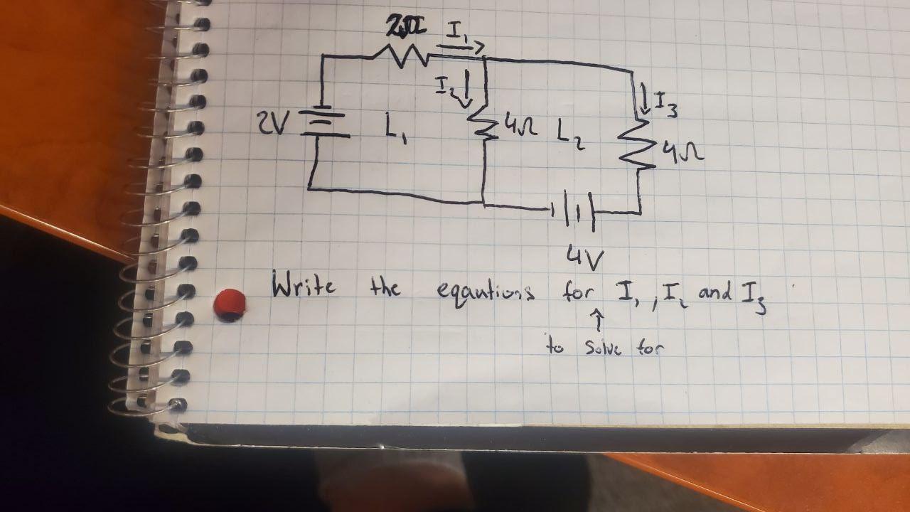 Solved Write the eqautions for I1,I2 and I3 ↑ to solve for | Chegg.com