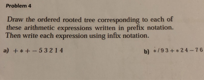 Solved Problem 4 Draw The Ordered Rooted Tree Corresponding | Chegg.com