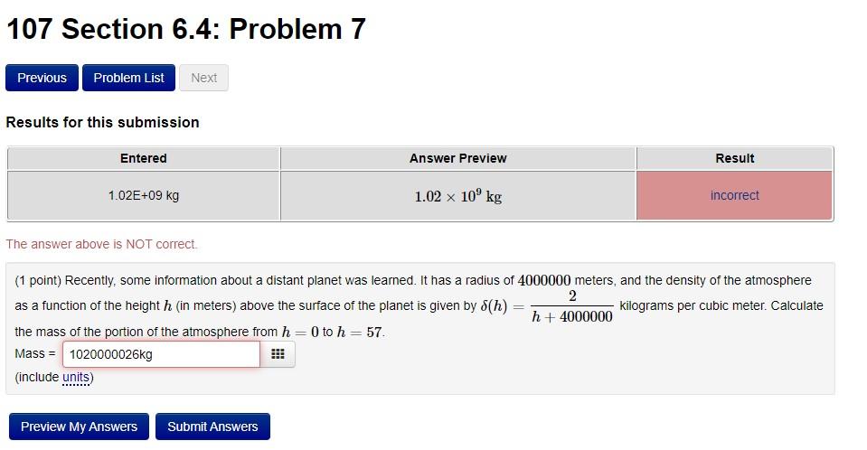 Solved 107 Section 6.4: Problem 7 Previous Problem List Next | Chegg.com