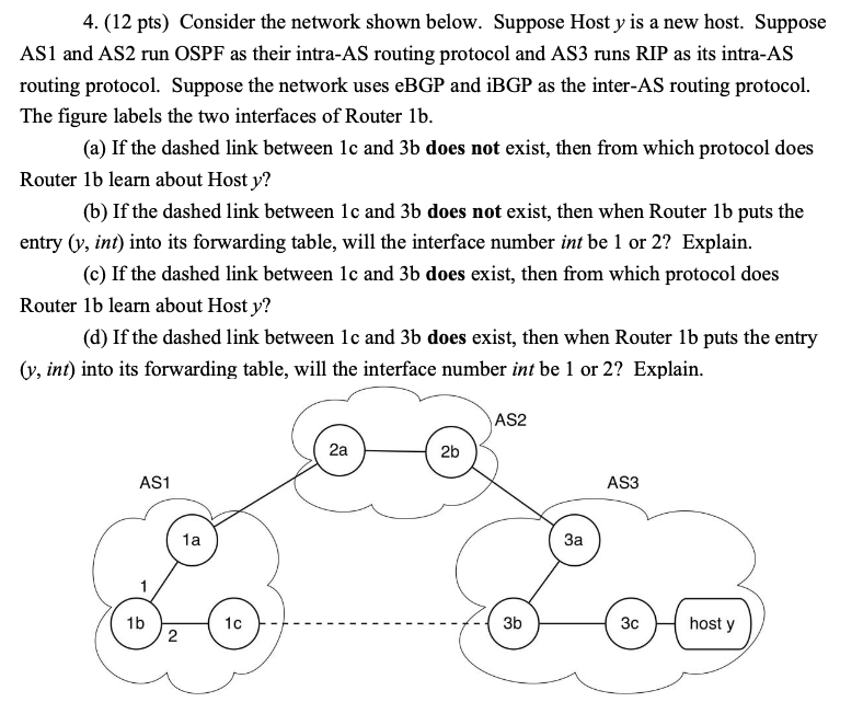 Solved 4.(12 Pts) Consider The Network Shown Below. Suppose | Chegg.com