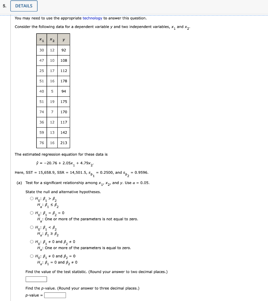 Solved 5. DETAILS You may need to use the appropriate | Chegg.com