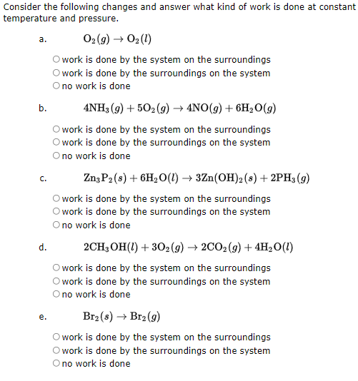 Solved a. C. Consider the following changes and answer what | Chegg.com