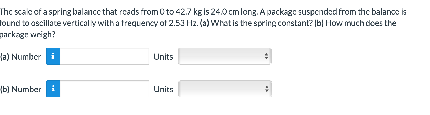 Solved The scale of a spring balance that reads from 0 to | Chegg.com