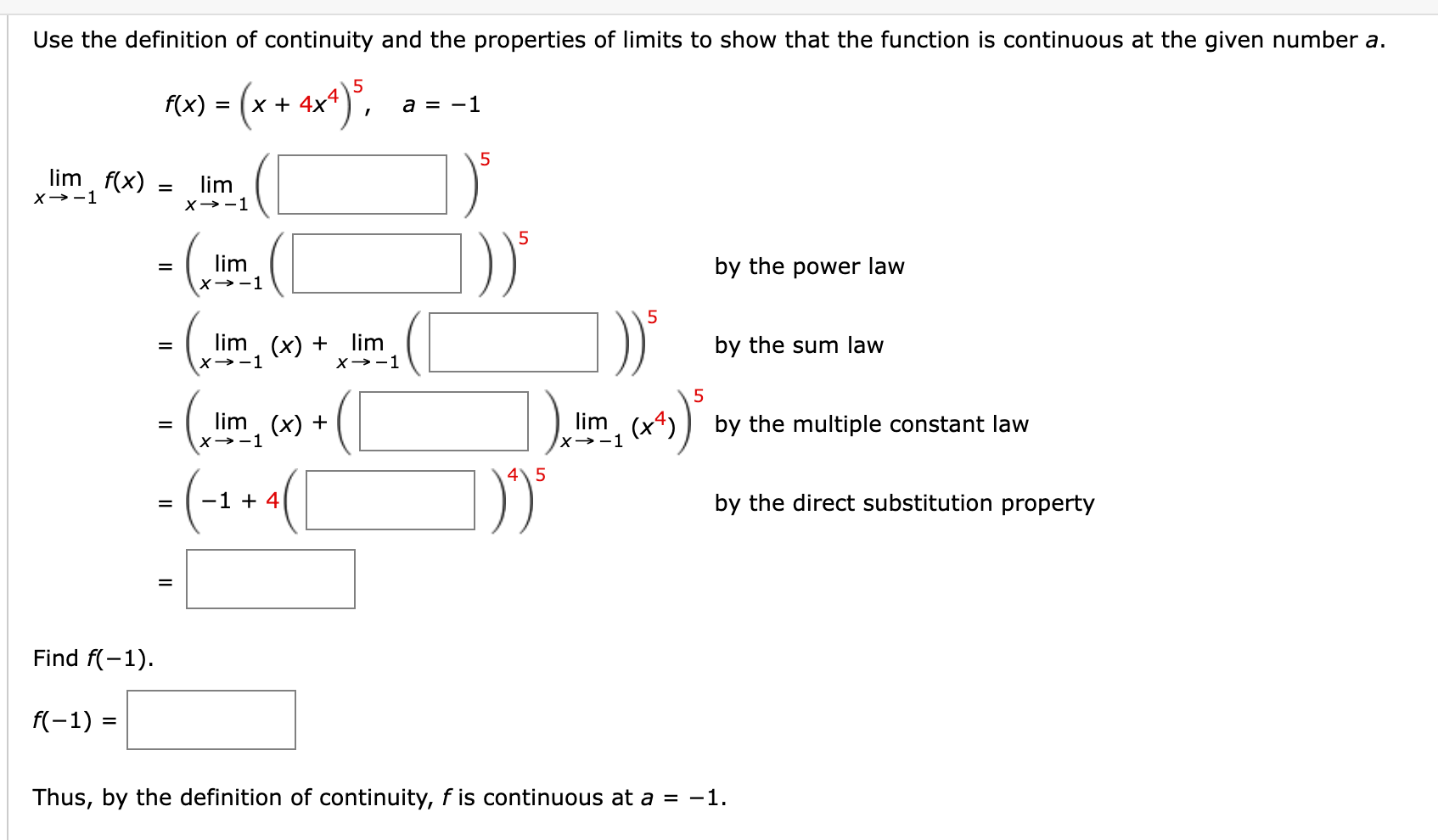 Solved Use the definition of continuity and the properties | Chegg.com