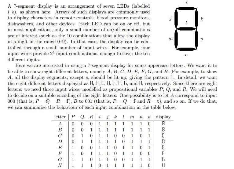 m n A 7-segment display is an arrangement of seven | Chegg.com