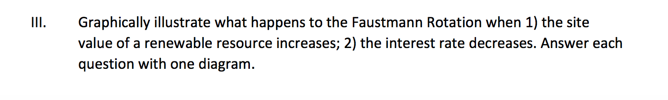 III. Graphically illustrate what happens to the | Chegg.com