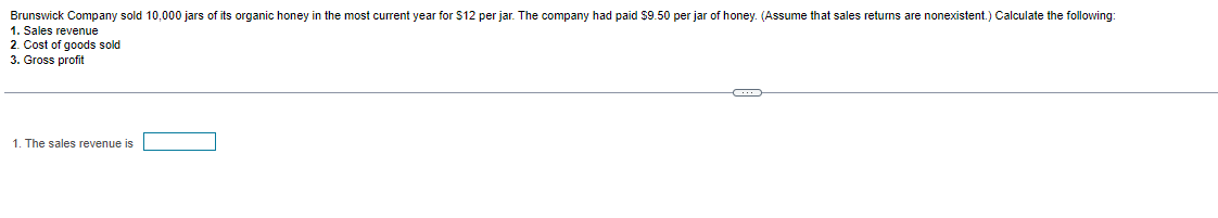 sales revenue cost of goods sold sales revenue