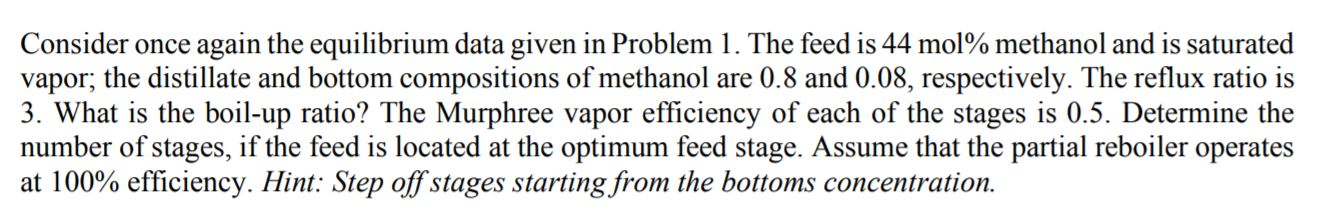 Solved xy diagram for methanol-water at 760 mm Hg Mole | Chegg.com