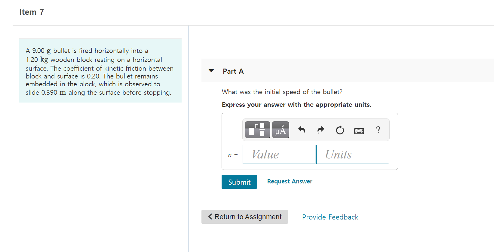 Solved Item A G Bullet Is Fired Horizontally Into A Chegg Com