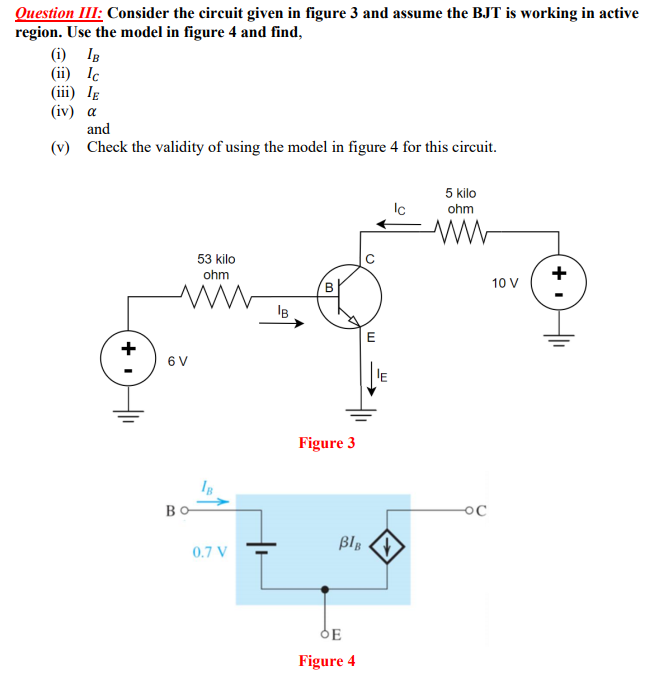 Solved Question III: Consider The Circuit Given In Figure 3 | Chegg.com