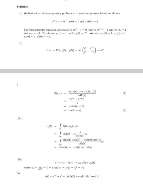 Problem 2 Solve the following forced oscillator | Chegg.com